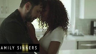 Slim Busty Curly Ebony Babe Tempts Her Dad-in-law To Fuck Her Hard To Pay Back To Her Cheating Hubby