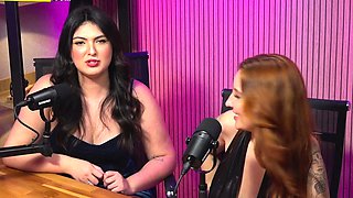 Hot Hosts Eat Out Curvy Busty Brunette Guest On Set