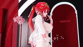 [mmd] Changli Queencard Erotic Opening One-piece Underwear Big Tits Shaking Pussy Exposed