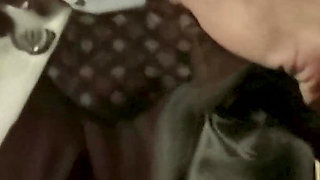 Blindfolded Blonde Swinger Gloryhole