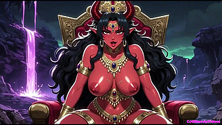 Demon queen want horny, Ai animation