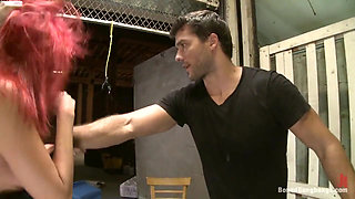 Art Student Gangbang in Freight Elevator