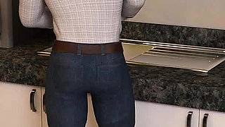 Nursing back to pleasure: husband is out for work while his cheating wife is getting creampied on the kitchen table ep 53