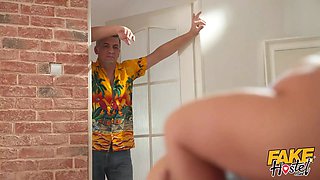 Fake hostel - he sends his thick tastey cougar wifey in to nail a schoolgirl