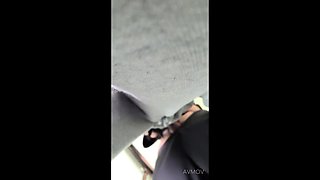 Natural Amateur blowjob outdoors exposed