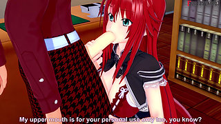 Rias Gremory Sex in the Library - Dxd Ntr Madness Series