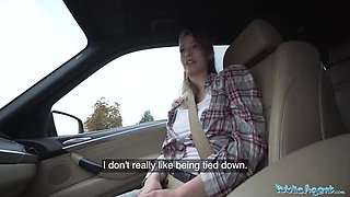 Public Agent Fucks Swedish Hitchhiker in Car - Big Cock Blowjob & Public Sex