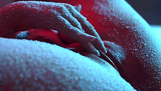 Snow Falling on My Tits and Pussy - Softcore Christmas Tease Closeup