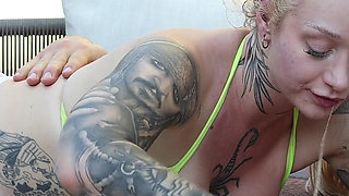 Hardcore Blonde Tattoed Babe Sophia Mayy Ride My Cock