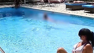 His Wife Can't Satisfy Him, so He Fucks Me Right by the Hotel Pool!