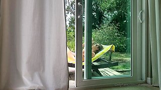 Small titted brunette teen fingering on the bed