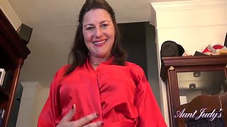 Your 55yo Mature Hairy Step- Joana Massages You And Jacks You Off