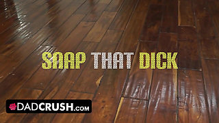 DadCrush - petite innocent redhead stepdaughter gets surprised by her stepdad's cock in the bathroom