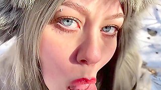 Vilu Vidish Is Sucking Dick In The Winter Forest