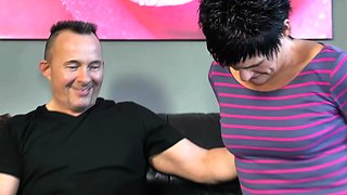 Old German housewife asked about sex on the street