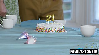 21st B-Day Threesome With Besties Parents