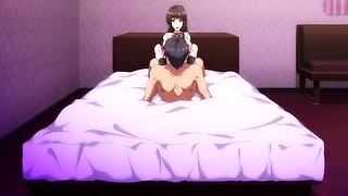 Beautiful girls express their love for cock in hentai action