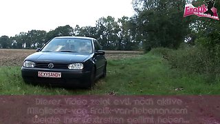 Real German couple fucks in the middle of a field
