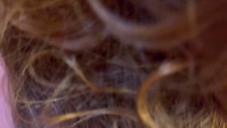 Hot brunette big boobs toying pink pussy