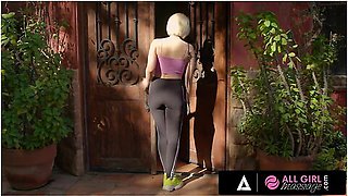 Marie Mccray - Cute Girl Tricked Her Stepmother By Fucking With Her During A Massage