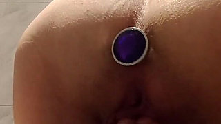 Bitch Masturbating and Pising