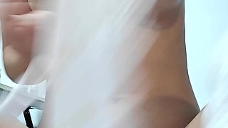 Japanese Honey Taunts in White Undergarments