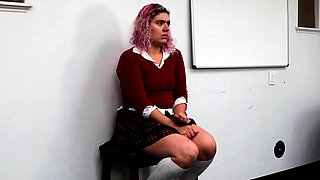 Amateur blonde teen panties play