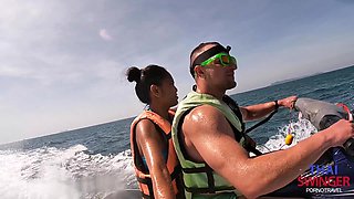 Thai Cutie Gets Hold Of a Hefty European Dick While Accompanying a Tourist On His Jet-ski Ride