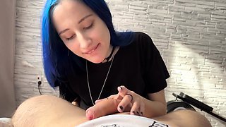 Beautiful girl gets cream pie in her pussy close up