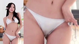 Kpop Habin sexy silver bikini can't stand alone