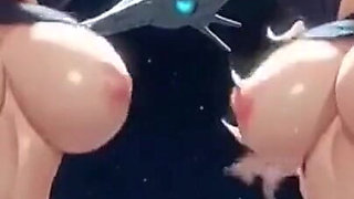 Cute Anime Police Officer in Space Station, Ai Animation