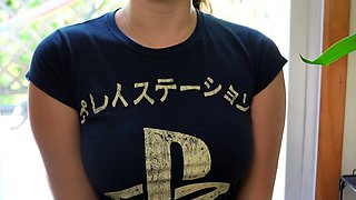 Close up cock jerking solo