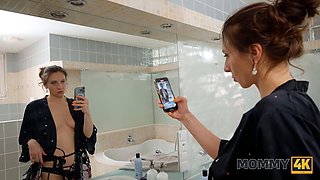 Janet Alfano cheats on her husband with his best friend in the bathroom