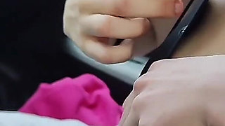 Blowjob in a Car Nerdy Girl Cum in Mouth Rainy Day