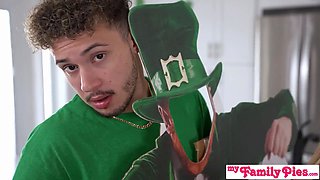 Fuck Me Harder Stepbro Don't Ruin My St Patricks Day" - Braylin Bailey Kitchen Creampie