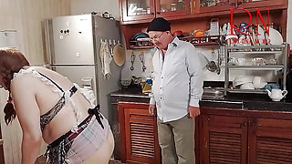 MORNING CHAOS IN KITCHEN. COMEDY NSFW STORY 284 FILL VID