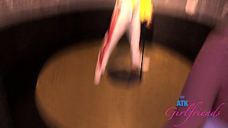 POV Wax Museum Adventure: Busty Babe's Public Blowjob and
