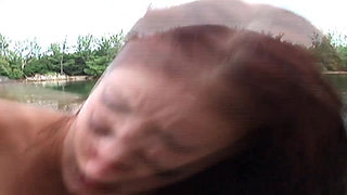 Brunette Gets Her First Threesome