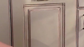 Dominant Mistress Commands Bald Slave Foot Worship