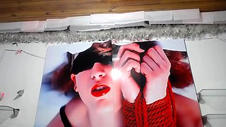 Cute amateur brunette naughty in solo jerking show on camera