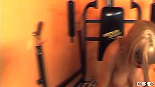 Blonde beauty delivers intense sensual striptease passion with passionate desire