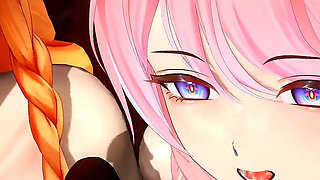 Wuthering Waves - Sigrika and Denia Naughty Club Party Fuck - 3D Hentai Animations