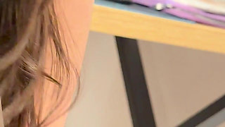 Hands Tied While the Nerd Fucks My Face Then Creampies Me