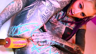 Amateur redhead masturbates then gives a blowjob