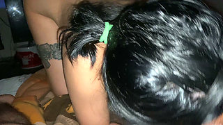 Brunette sucks cock and swallows cum in a private video - Russian bitch.