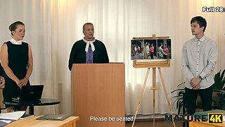 Mature4k. mature brunette gargled teen cock and her spouse privately spotted it