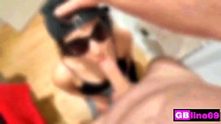 This Girl Give A Perfect Blowjob, She Suck His Big Cock With Passion