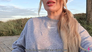 Outdoor After a Blowjob for a Stranger on the Beach, I Was Fucked.