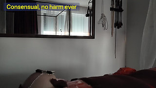 Part 3 - Tape Bondage, Pantyhose Layering, Nipple BDSM, Orgasms