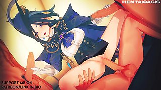 School-themed Genshin Impact anime hentai